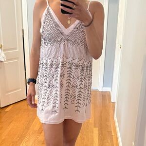 Free People Gray and Pink Mini Dress